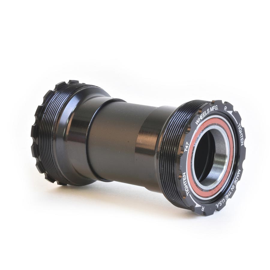 Wheels Manufacturing T47 Inboard Bottom Bracket with Angular Contact Bearings for 24mm (Shimano) Spindles