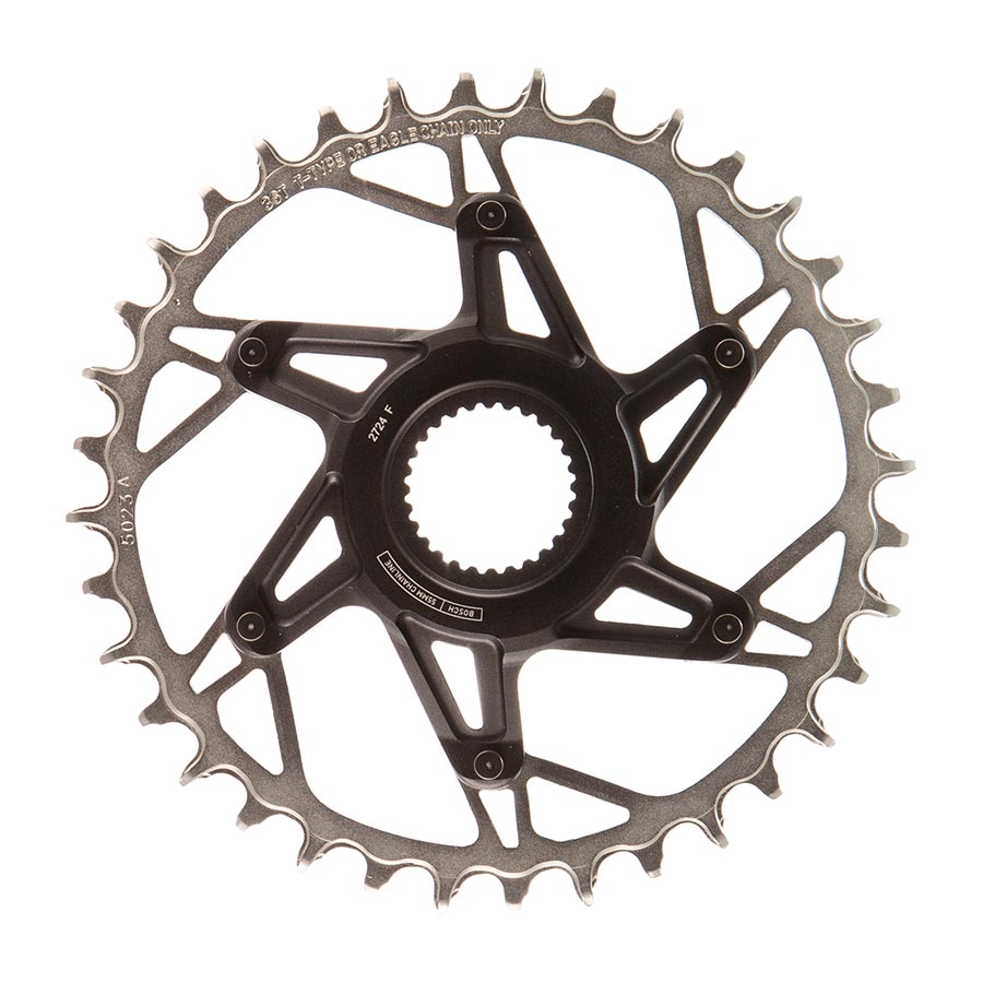 SRAM, XX Eagle T-Type DM E-MTB Bosch, Chainring, Teeth: 36, Speed: 12, BCD: Direct Mount, Aluminum/Steel, Black
