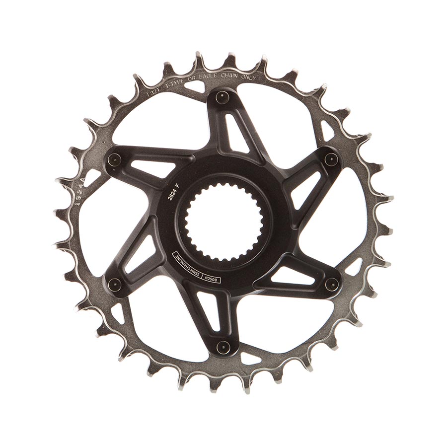 SRAM, XX Eagle T-Type DM E-MTB Bosch, Chainring, Teeth: 36, Speed: 12, BCD: Direct Mount, Aluminum/Steel, Black
