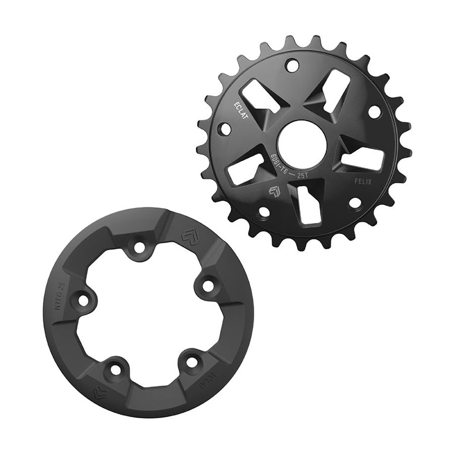 Eclat, Felix Guard, Teeth: 25, 6061-T6 Aluminum, Black