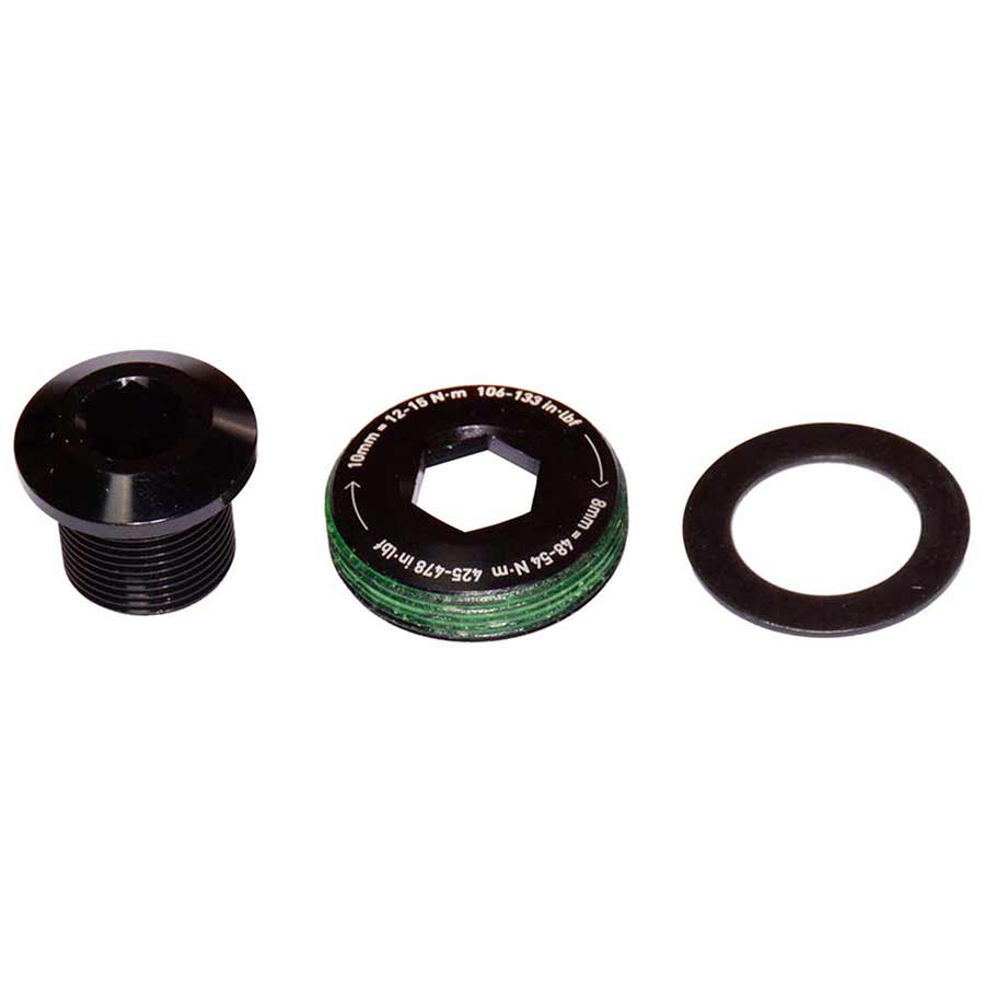 Truvativ, 11.6900.002.160, Crank arm bolt, M15/M26, Self-extracting, Alloy, For GXP, Black, Unit