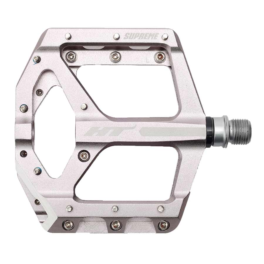 HT Components, ANS10, Supreme, Platform Pedals, Body: Aluminum, Spindle: Cr-Mo, 9/16'', Grey, Pair