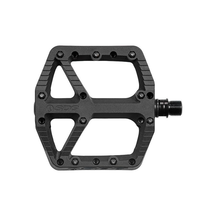 SDG Components, Comp, Platform Pedals, Body: Composite, Spindle: Cr-Mo, 9/16'', Black, Pair
