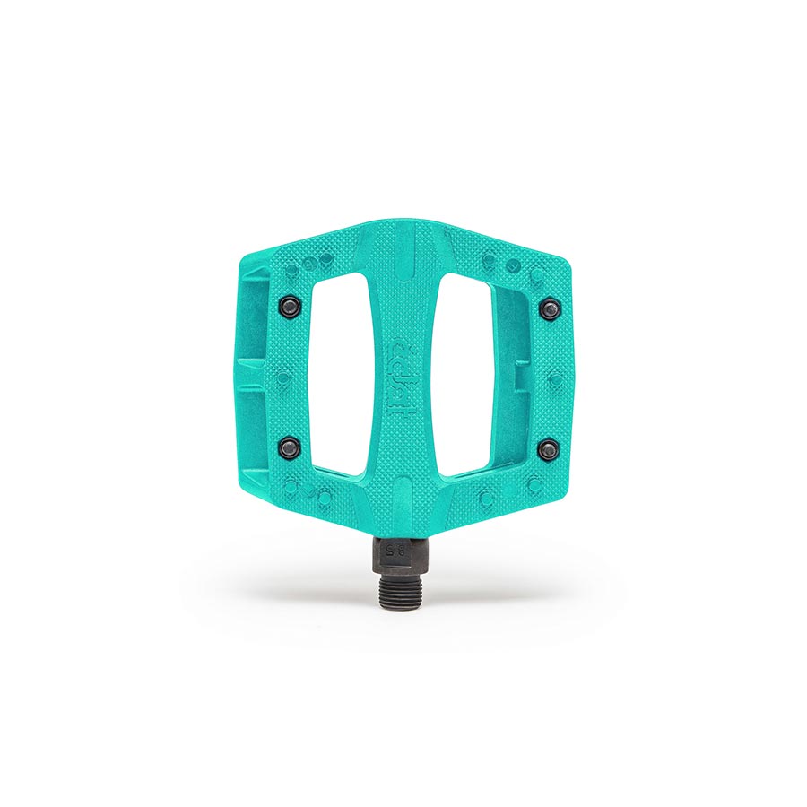 Eclat, Contra, Platform Pedals, Body: Nylon, Spindle: Cr-Mo, 9/16'', Turquoise, Pair