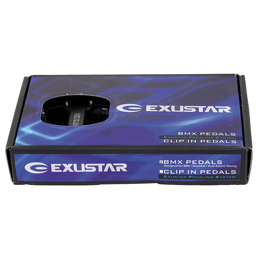 Exustar, E-PC915 Lite, Platform Pedals, Body: Aluminum, Spindle: Cr-Mo, 9/16'', Black