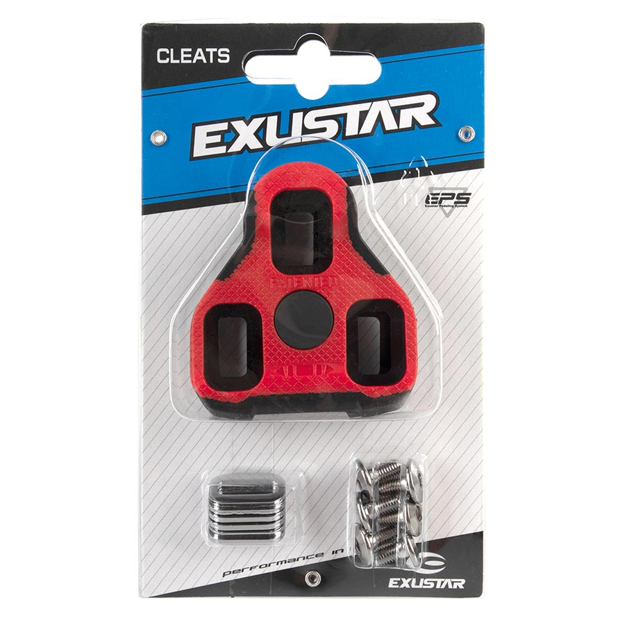 Exustar, E-ARC11, Cleats, Compatibility: Keo Grip, Float: 7°, Red