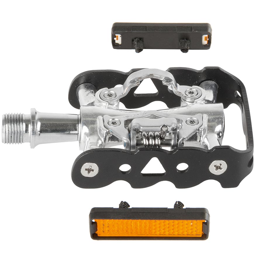 M-Wave, Peasy, Dual Sided Pedals, Body: Aluminum, Spindle: Cr-Mo, 9/16'', Black
