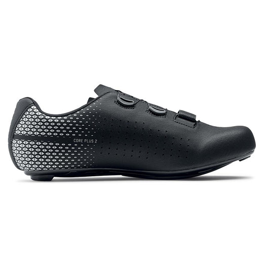 Northwave, Core Plus 2 Wide, Road Shoes, Black/Silver, 40