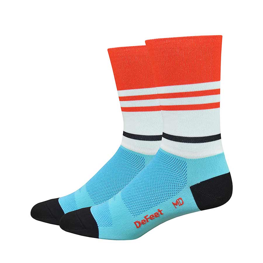 DeFeet, Aireator 6'', Socks, Pink/Blue/Purple, L, Pair