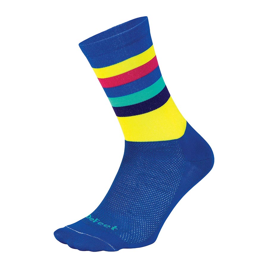 DeFeet, Aireator 6'', Socks, Pink/Blue/Purple, L, Pair