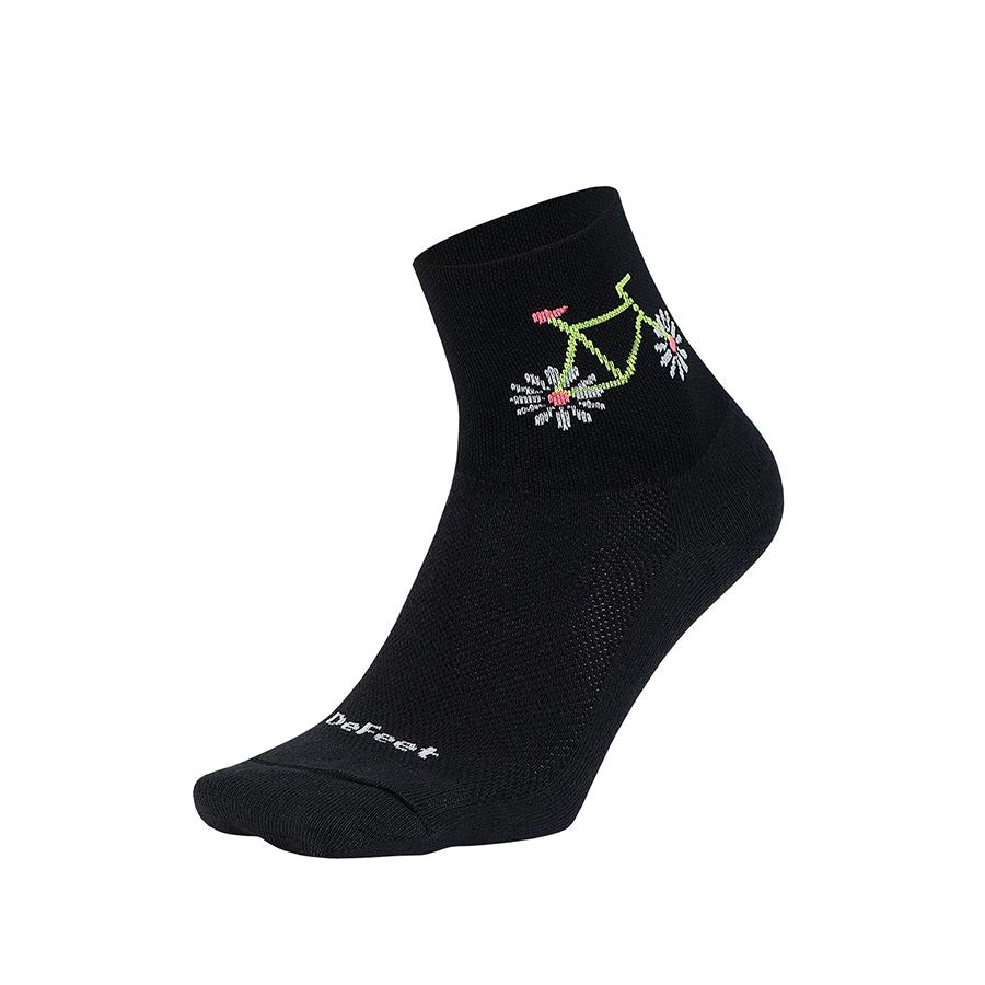 DeFeet, Aireator 2-3'', Socks, Black/Bright Gold, L, Pair
