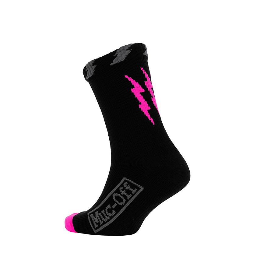 Muc-Off, Waterproof Socks, Socks, Black/Pink, LXL, Pair
