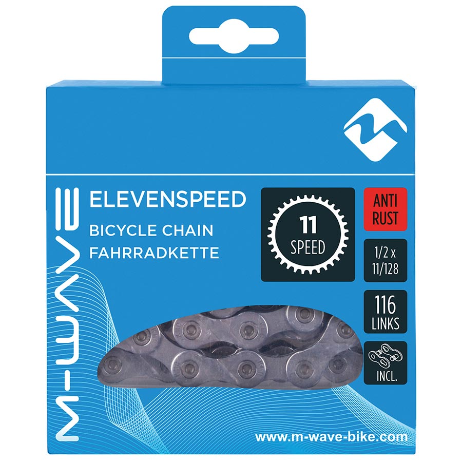 M-Wave, Ellevenspeed AR, Chain, Speed: 11, 11/128'', Links: 116, Grey