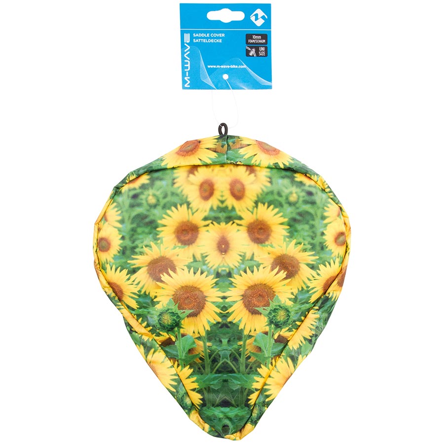 M-Wave, Fun Print, Seat Cover, 230 x 250mm, Yellow, Sunflower