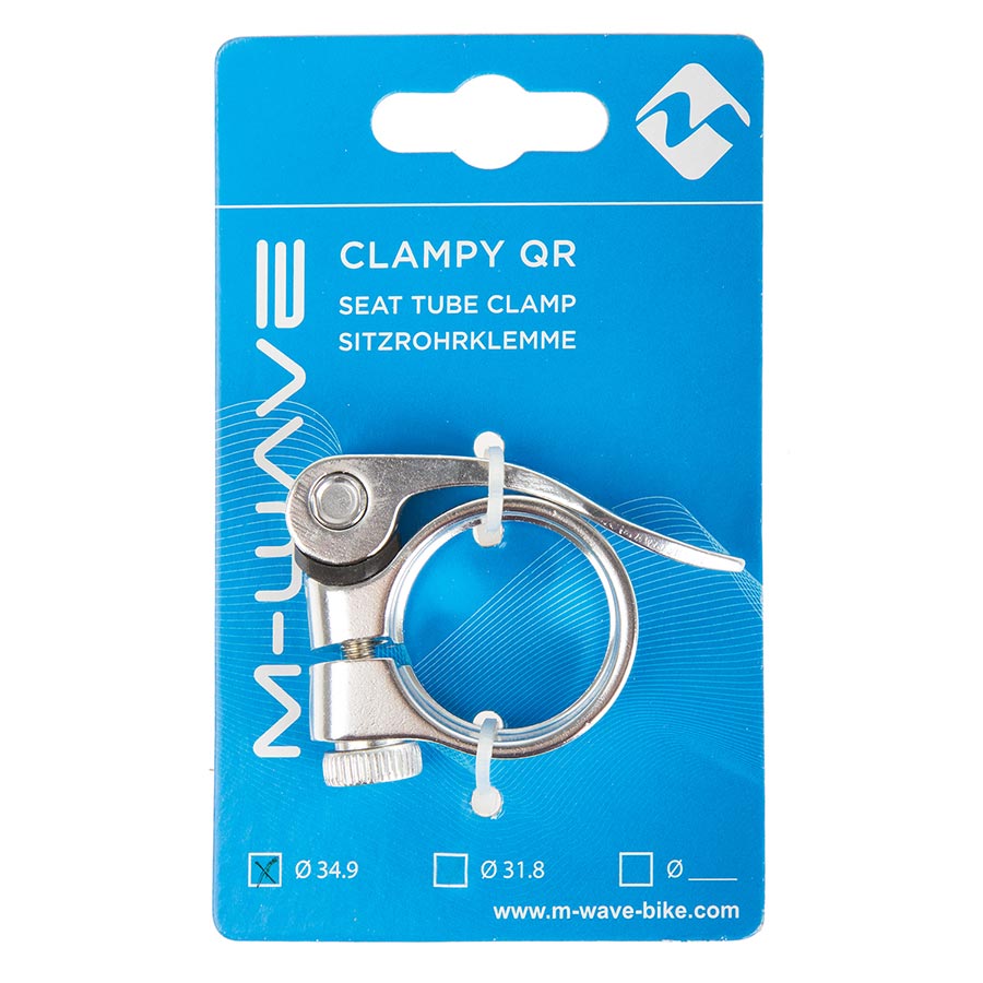 M-Wave, Clampy QR, Seat Clamp, Silver, 34.9mm