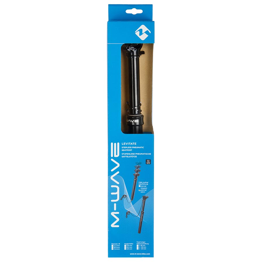 M-Wave, Levitate 125, Dropper Seatpost, 31.6mm, 420mm, Travel: 125mm, Remote: On handlebar