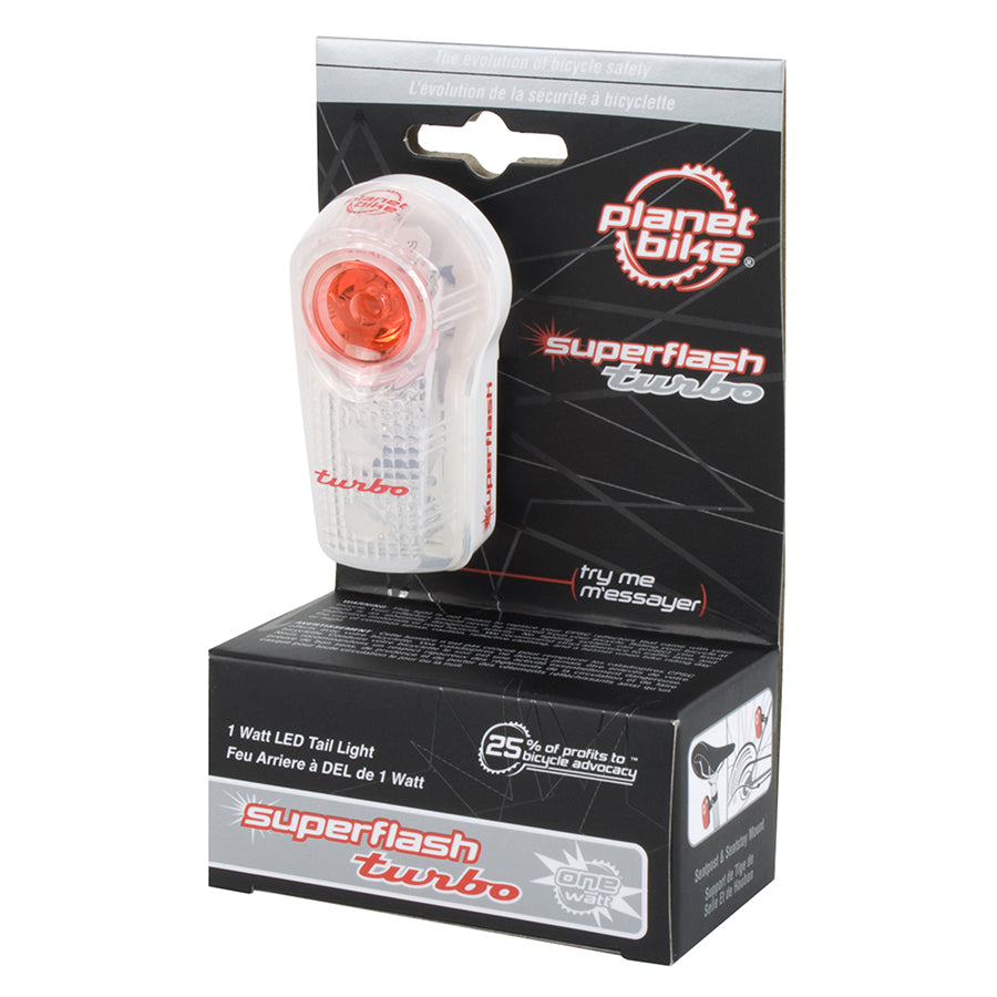 Planet Bike, Superflash Turbo 1Watt 2Rd Led New Turbo Flash Pattern