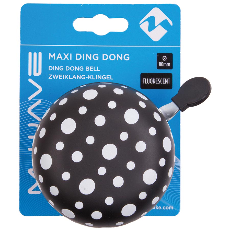 M-Wave, Maxi Ding Dong, Bell, White Polka Dots on Red