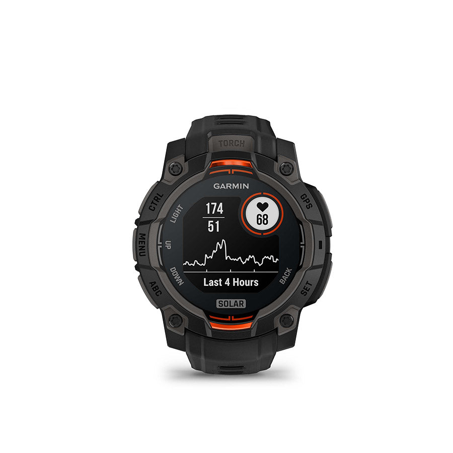 Garmin, Instinct 3 45mm Solar, Watch, Watch Color: Black, Wristband: Black - Silicone