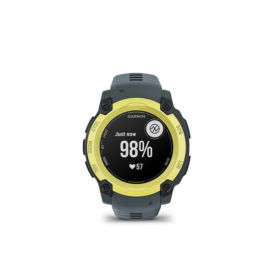 Garmin, Instinct E 40mm, Watch, Watch Color: Electric Lime, Wristband: Twilight - Silicone
