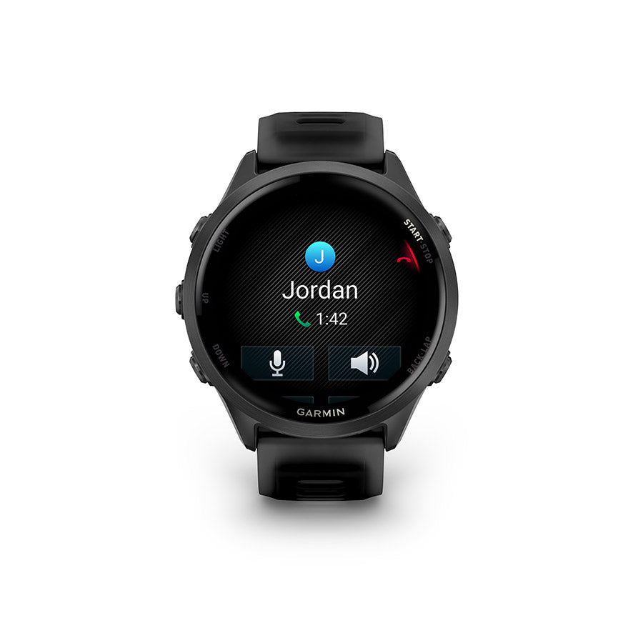 Garmin, Forerunner 570 47mm, Watch, Watch Color: Slate Grey, Wristband: Translucent Black/Black - Silicone