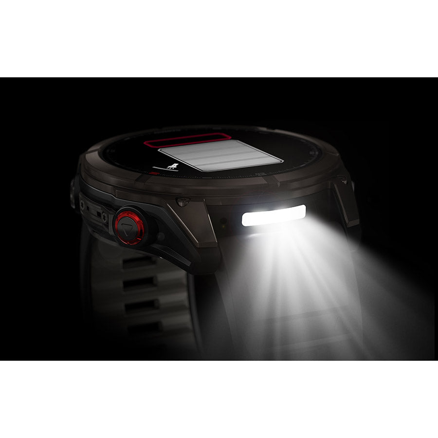 Garmin, fenix 8 Pro 51 mm- AMOLED Sap., Watch, Watch Color: Grey, Wristband: Black/ Pebble Gray - Silicone