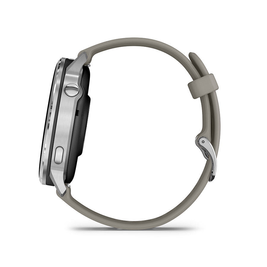 Garmin, Venu 4 45mm, Watch, Watch Color: Slate, Wristband: Black - Silicone
