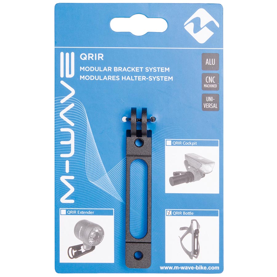 M-Wave, QRIR Bottle Cage Adapter, Aluminum, Black