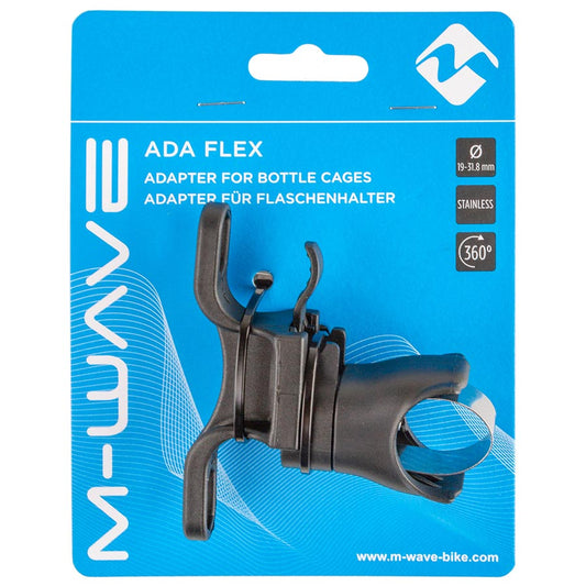 M-Wave, Ada Flex, Bottle Cage Mount, Allow the installation of a bottle cage to a handlebar, seatpost or seat tube, Adjustable angle