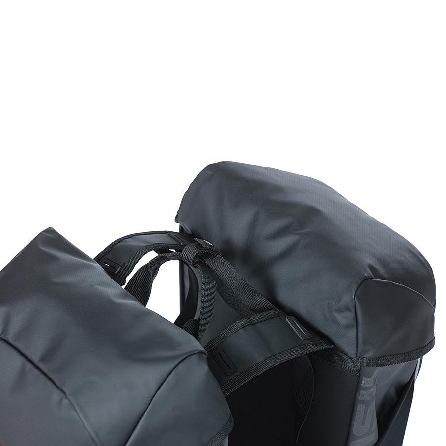 Basil, Miles Double bag, Pannier, 34L, Black/Orange