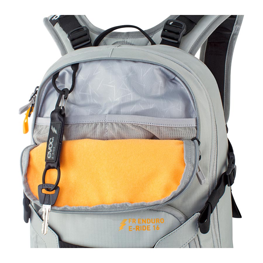EVOC, FR Enduro E-Ride 16, Protector backpack, 16L, Stone/Bright Orange, ML