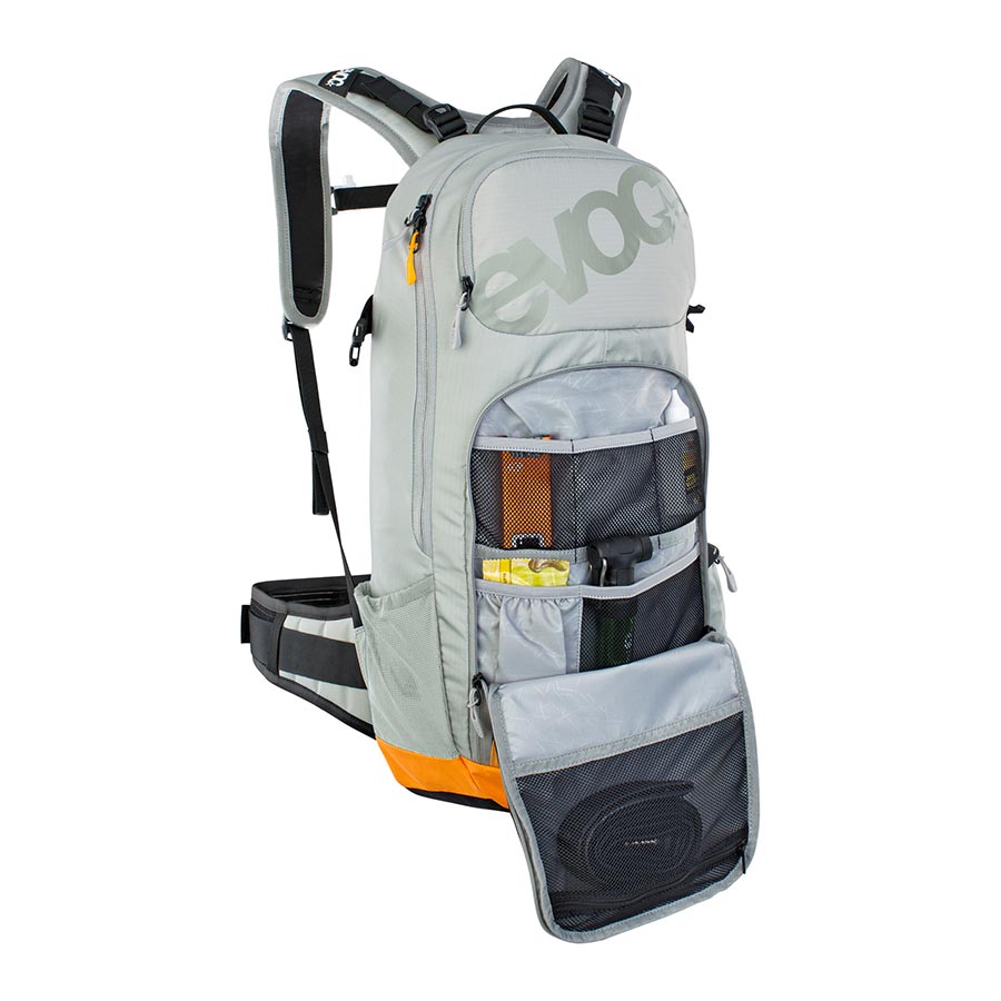 EVOC, FR Enduro E-Ride 16, Protector backpack, 16L, Stone/Bright Orange, ML