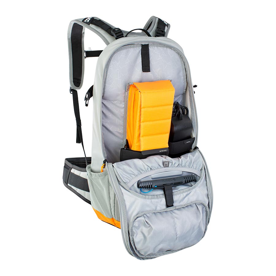 EVOC, FR Enduro E-Ride 16, Protector backpack, 16L, Stone/Bright Orange, ML