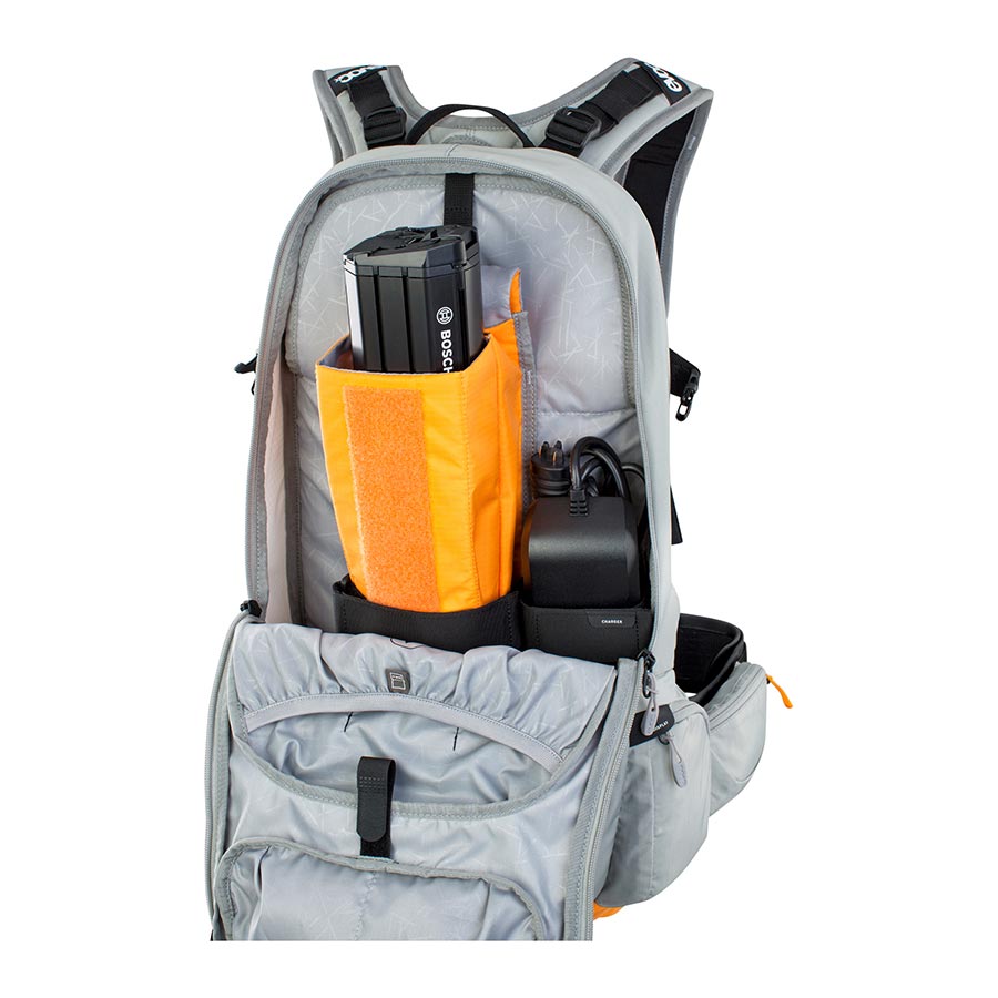 EVOC, FR Enduro E-Ride 16, Protector backpack, 16L, Stone/Bright Orange, ML