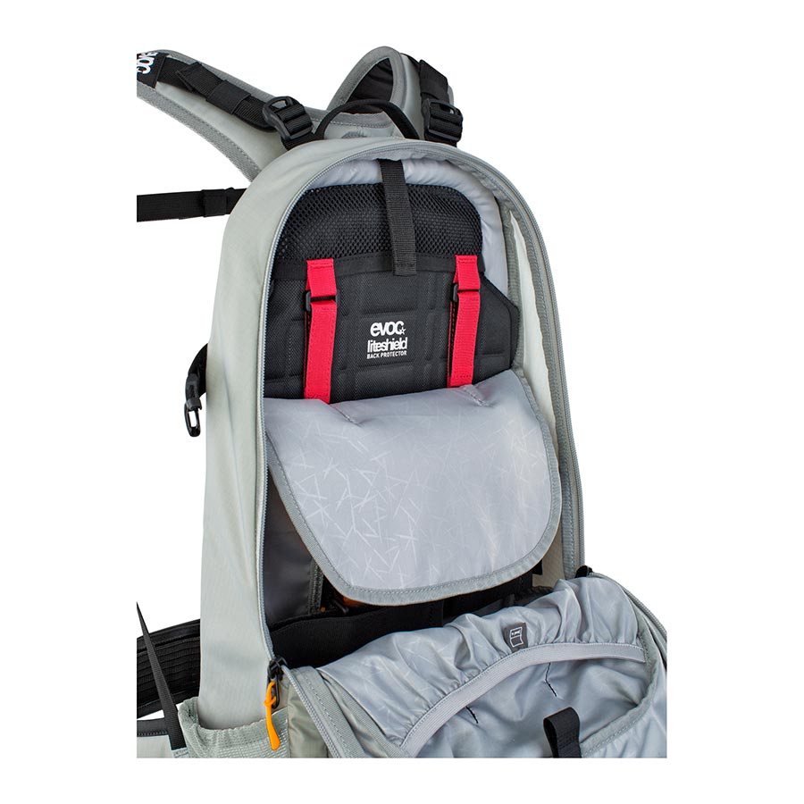 EVOC, FR Enduro E-Ride 16, Protector backpack, 16L, Stone/Bright Orange, ML