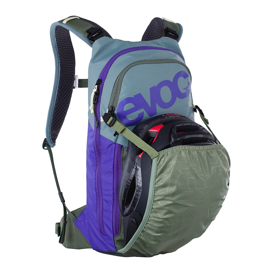EVOC, Stage 6 + 2L Bladder, Hydration Bag, Volume: 6L, Bladder: Included (2L), Steel/Violet/Dark Olive