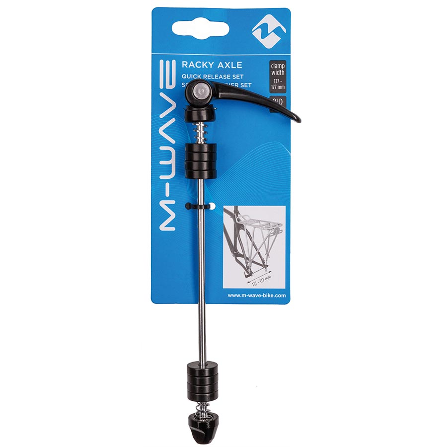M-Wave, Racky Axle, QR Axle for mounting rear racks to hub axle, clamp from 137 to 177mm