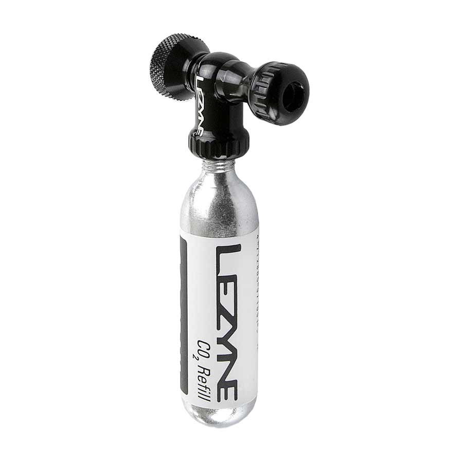 Lezyne, Control Drive CO2, CO2 Inflator, Threaded, Presta, Schrader, Silver, 1x16g