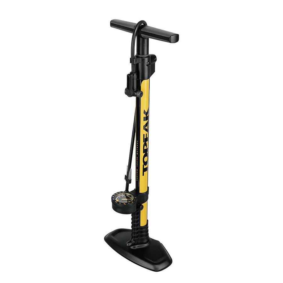 Topeak, JoeBlow Sport 2Stage, Floor Pump, Hammer Type TwinHead DX5, 160psi, Yellow