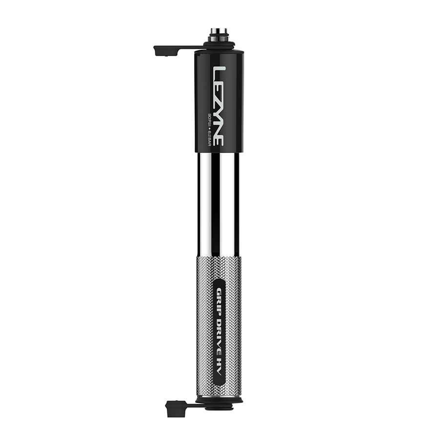 Lezyne, Grip Drive HV, Pump, ABS Flip Chuck, 90PSI, Black, S, 186 mm