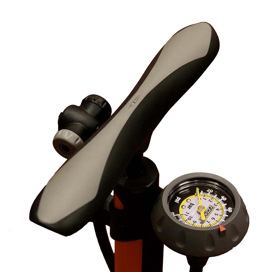 Pedros, Prestige, Floor Pump, Dual Valve Head, 160psi, Orange