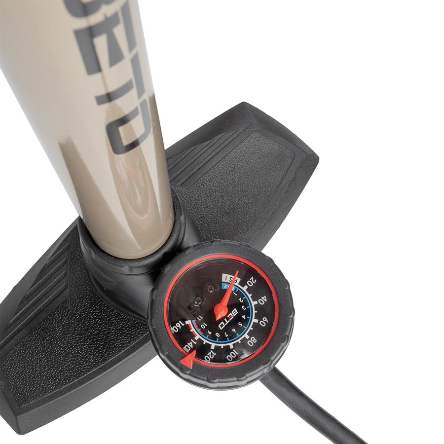 Beto, 11/160 S, Floor Pump, Dual Valve Head, 160psi, Silver