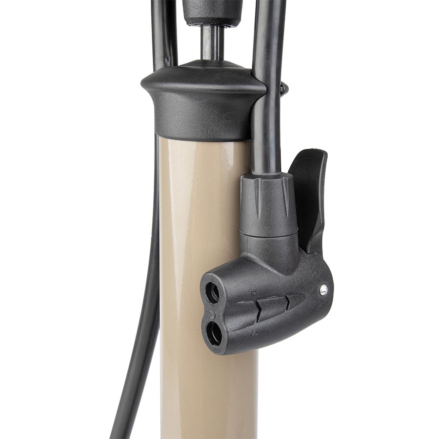 Beto, 11/160 S, Floor Pump, Dual Valve Head, 160psi, Silver