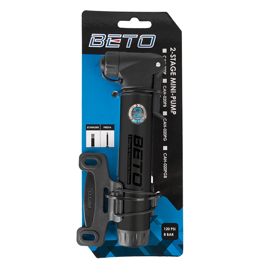 Beto, 2 Stages, Pump, 120psi, Reversible, Black