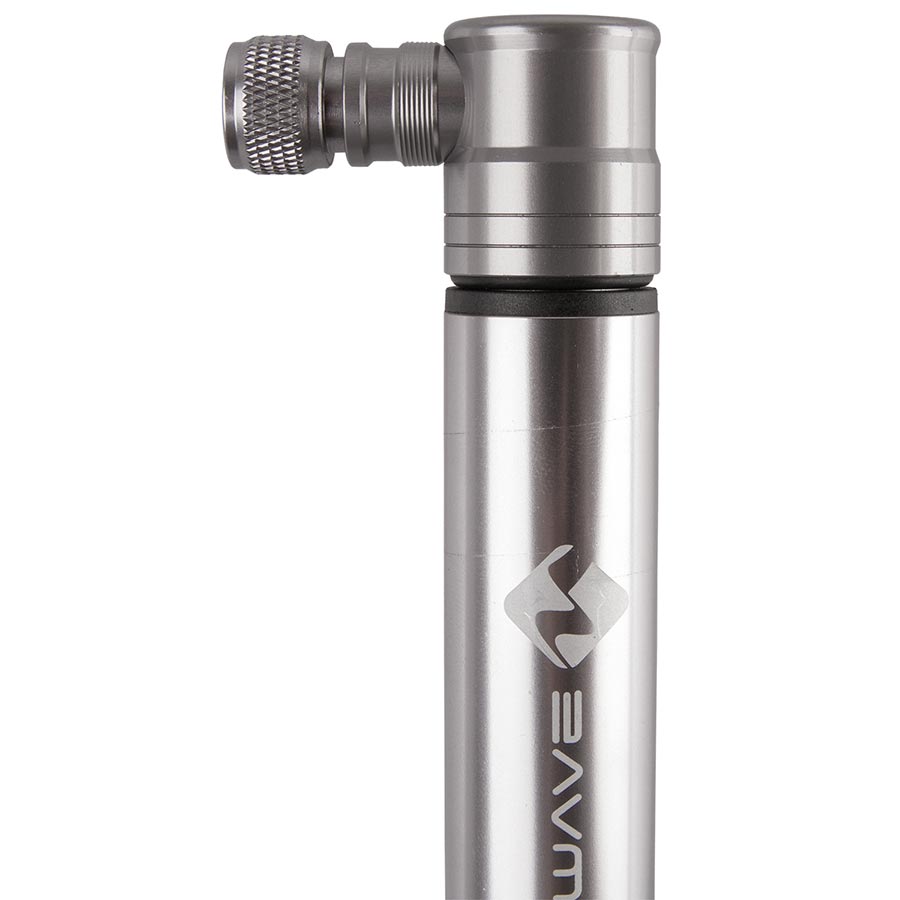 M-Wave, MiniatAir, Pump, 120mm, 90psi, Dual Valve Head, Silver