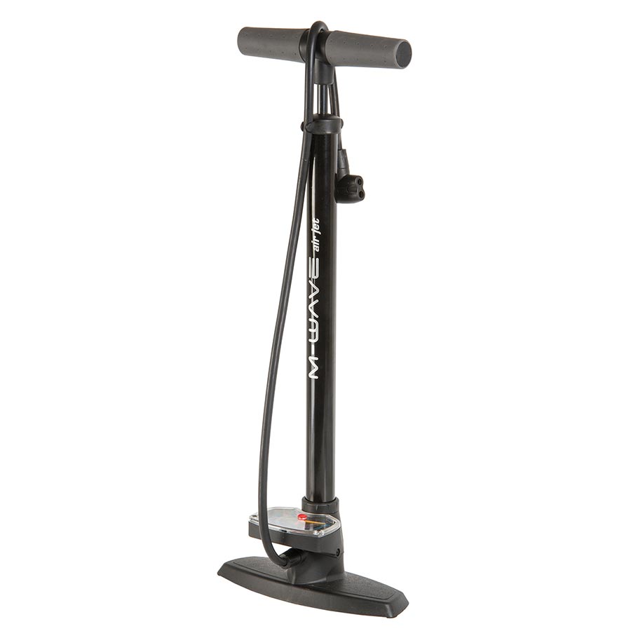 M-Wave, Air Jet, Floor Pump, Dual Valve Head, 160psi, Black