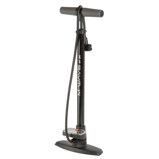 M-Wave, Air Jet, Floor Pump, Dual Valve Head, 160psi, Black
