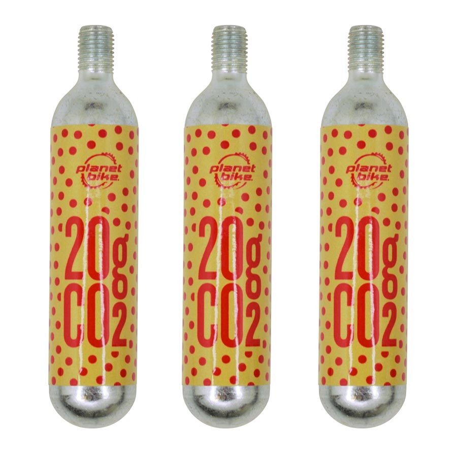 Planet Bike, CO2 cartridges, 20g, Threaded, 3pcs