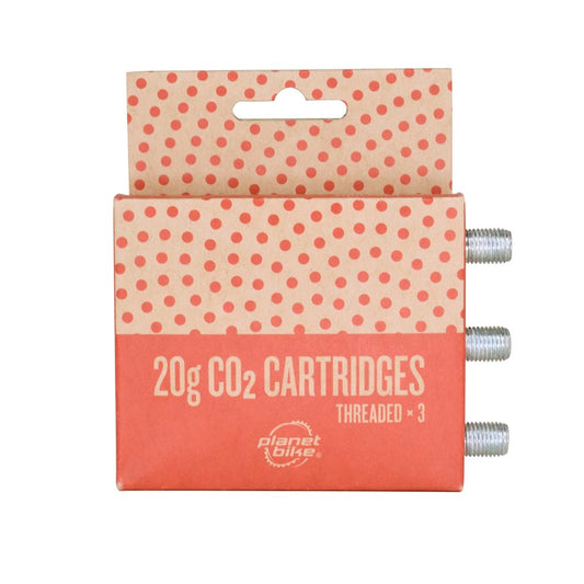 Planet Bike, CO2 cartridges, 20g, Threaded, 3pcs