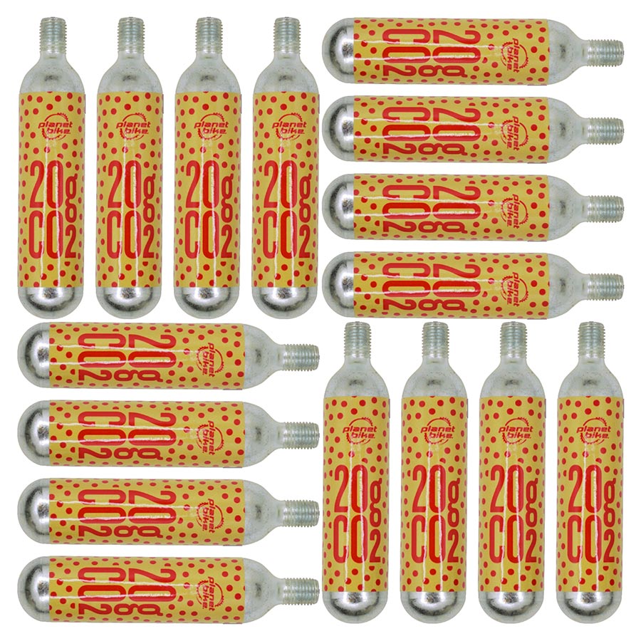 Planet Bike, CO2 cartridges, 20g, Threaded, 3pcs